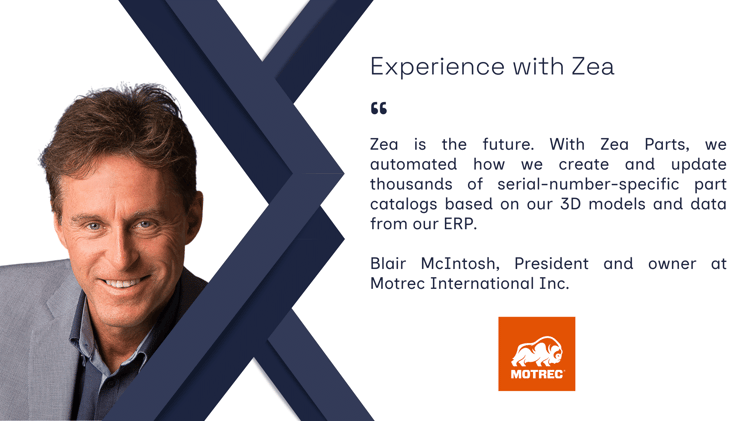 Blair McIntosh shares his experience working with Zea while implementing a 3D interactive part catalog.